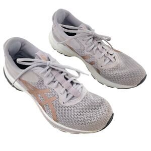 Asics Lavender Mesh Athletic Sneakers with Rose Accents